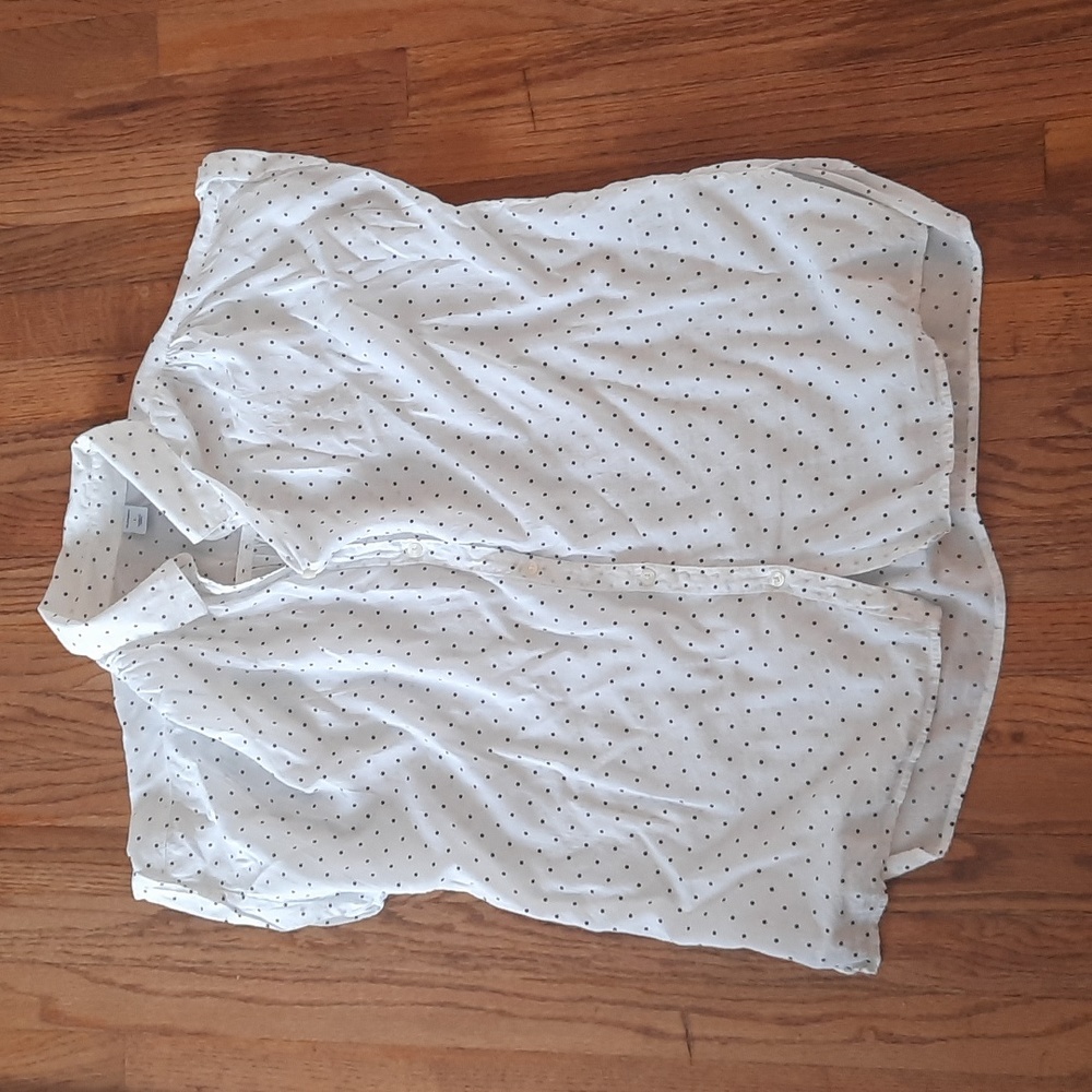 Old Navy button up polka dotted top small